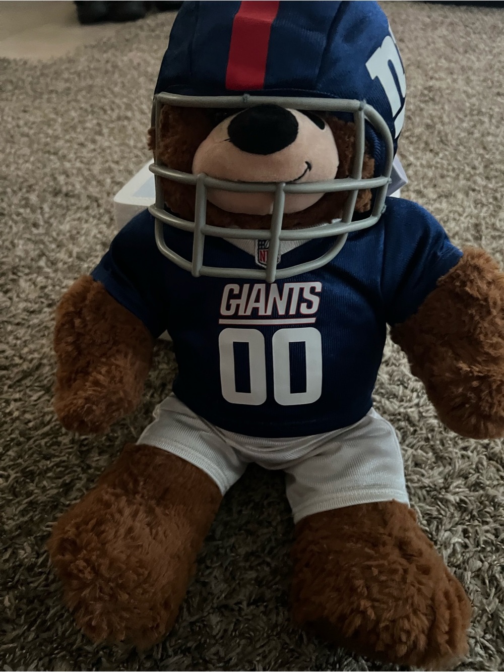 Build-A-Bear New York Giants Navy Blue & White Football Bear